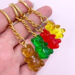 Gummy Bear Keychains- HANDMADE- 10pk